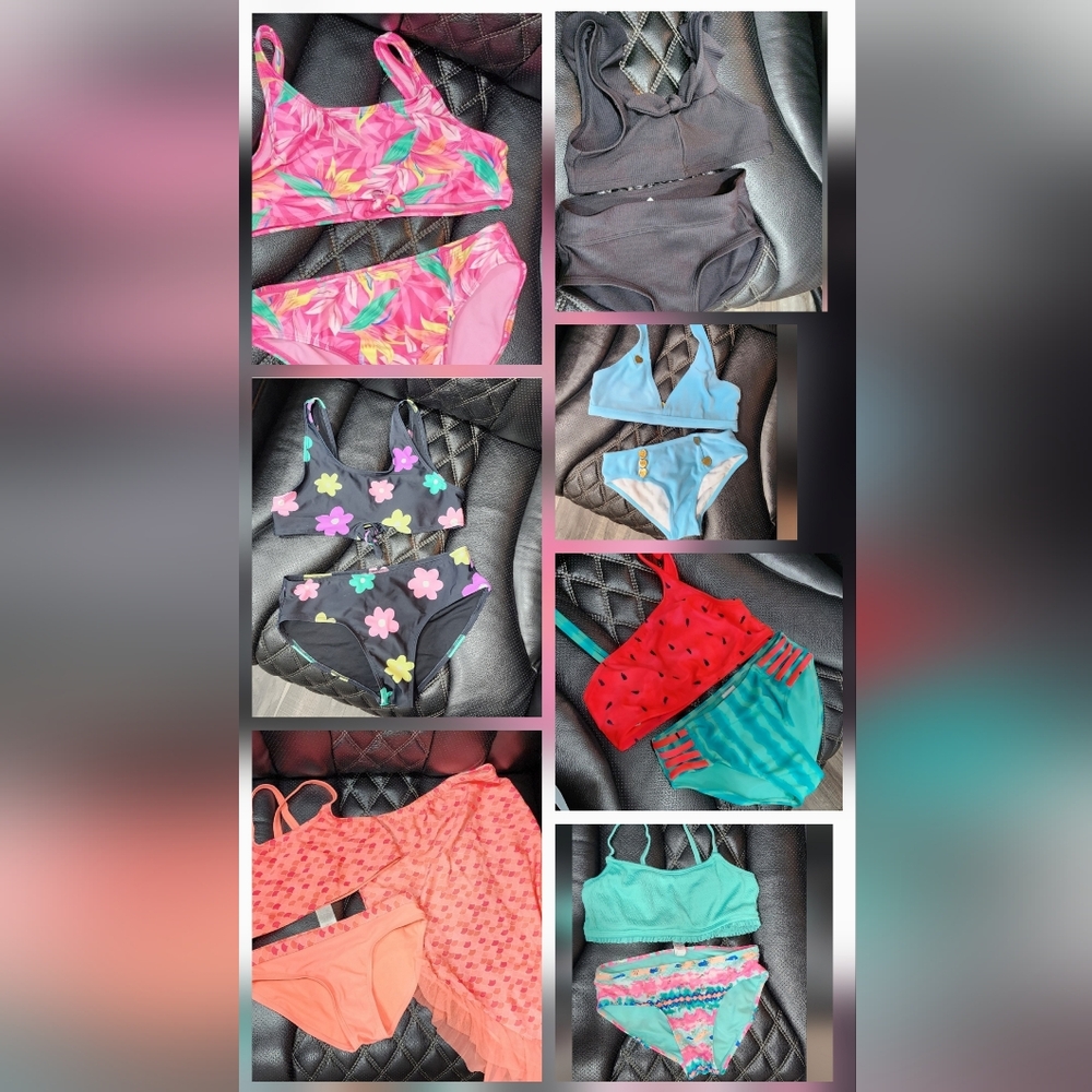 Girl Bathing Suit Bundle Size 8. 10-12. And 14-16
